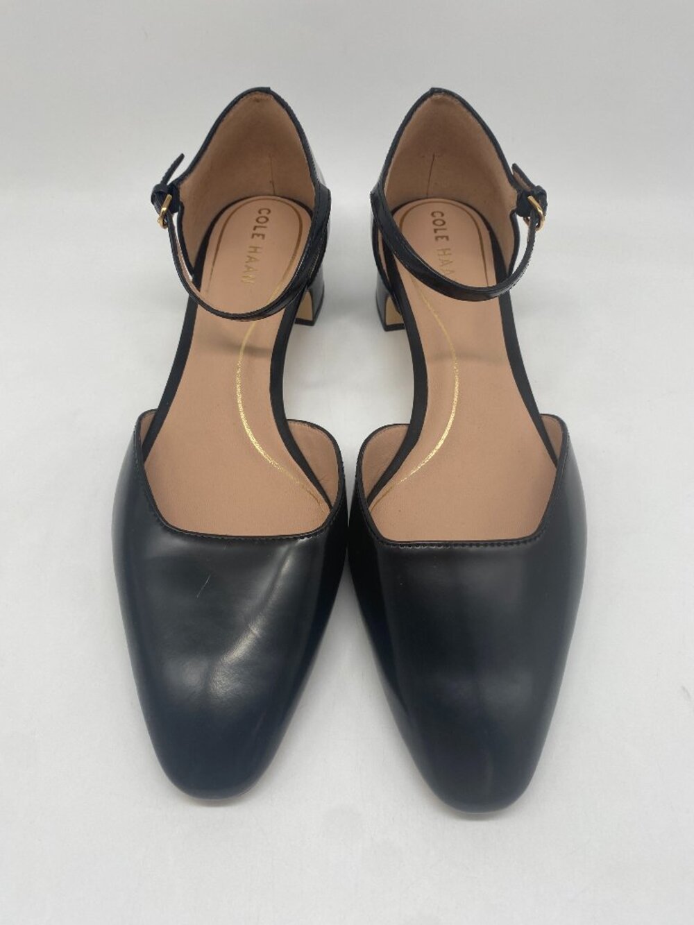 Cole Haan Black Leather D'Orsay Pointed Toe Flats Women's Size 9B